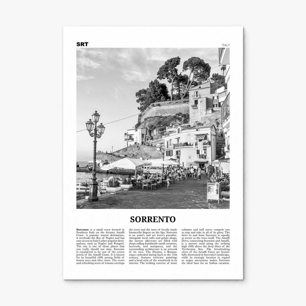 Sorrento, Italy Newspaper Poster, print only (unframed)