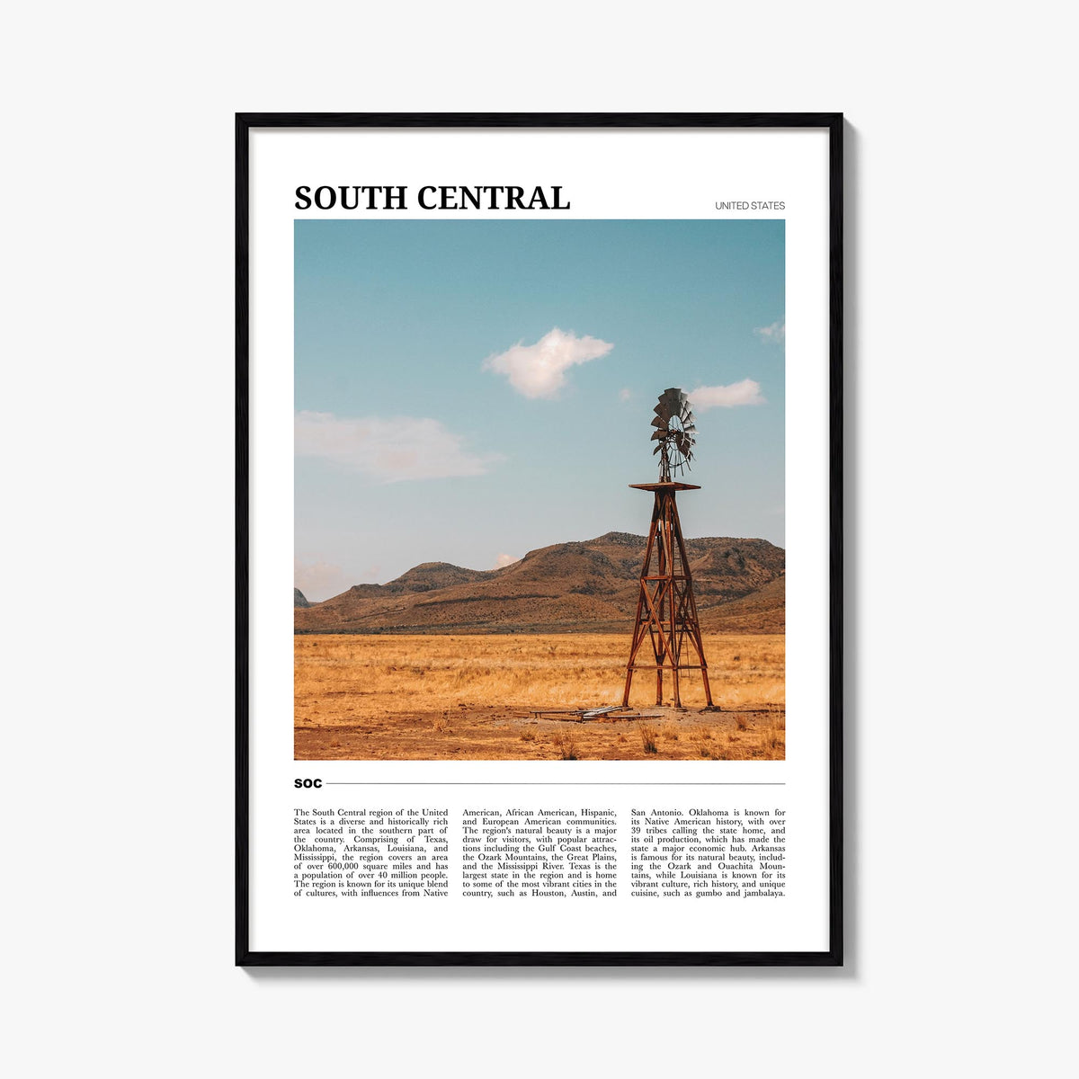 South Central Travel Poster