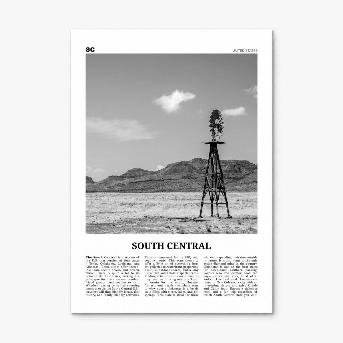 South Central Newspaper Poster, print only (unframed)