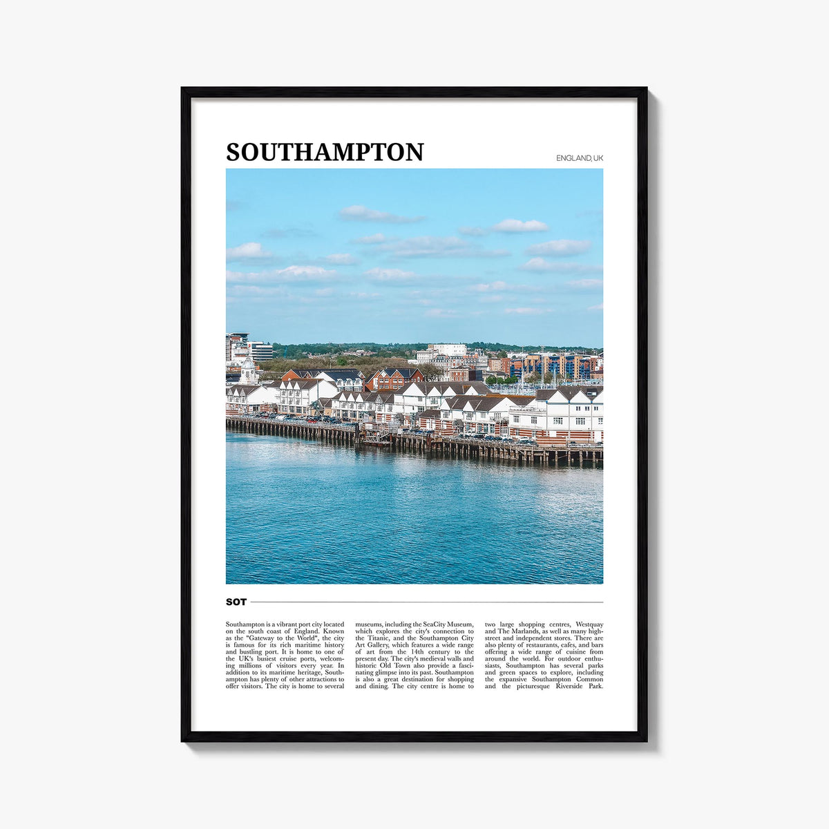 Southampton, England Travel Poster