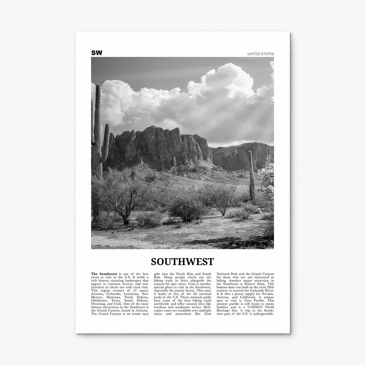 Southwest Newspaper Poster, print only (unframed)