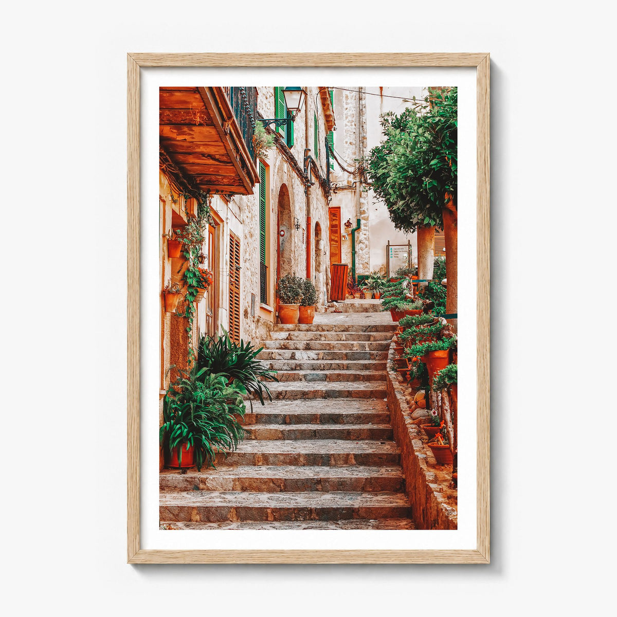 Spain Photo No 2 Poster in a natural wood frame, white border