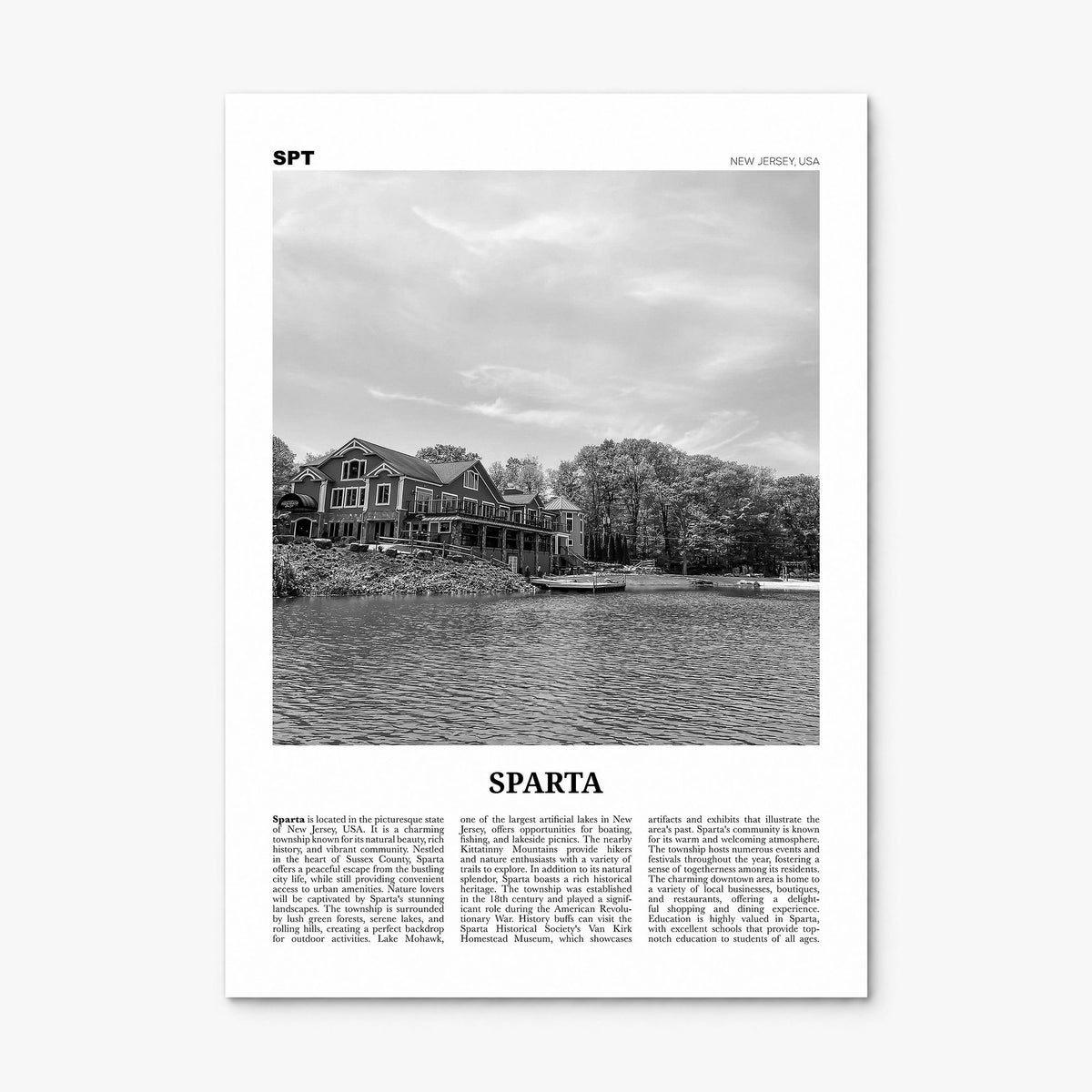 Sparta, New Jersey Newspaper Poster, print only (unframed)
