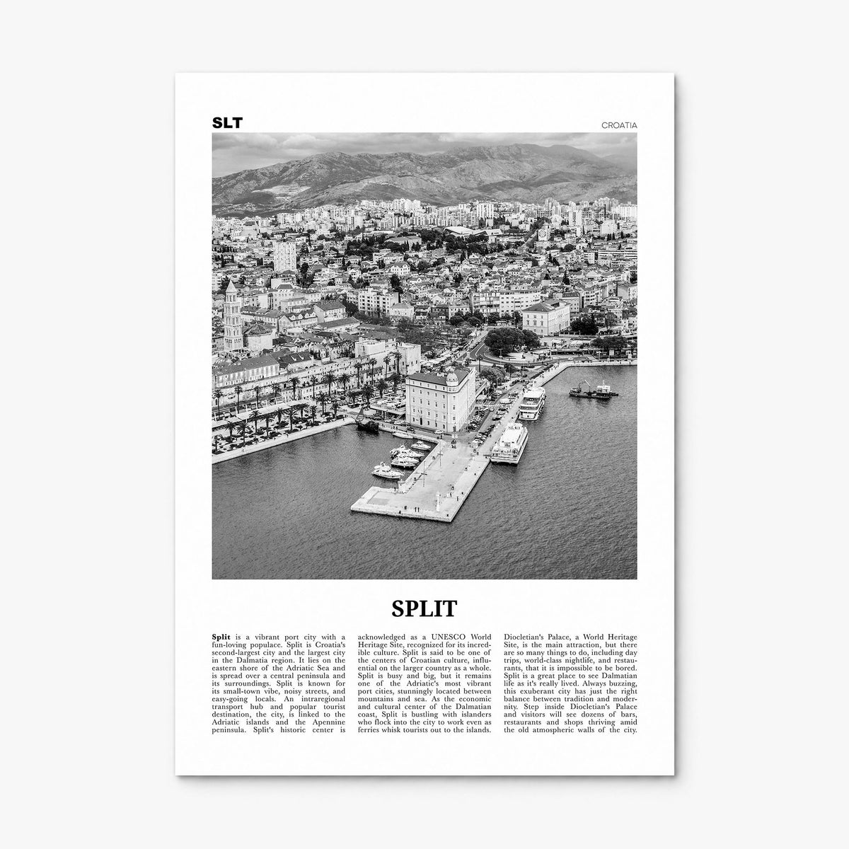 Split Newspaper Poster, print only (unframed)