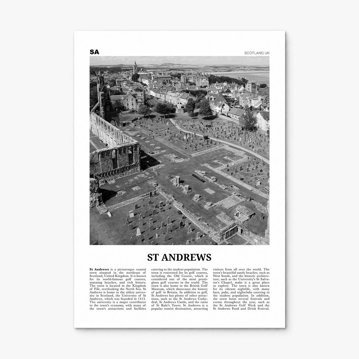 St. Andrews Newspaper Poster, print only (unframed)