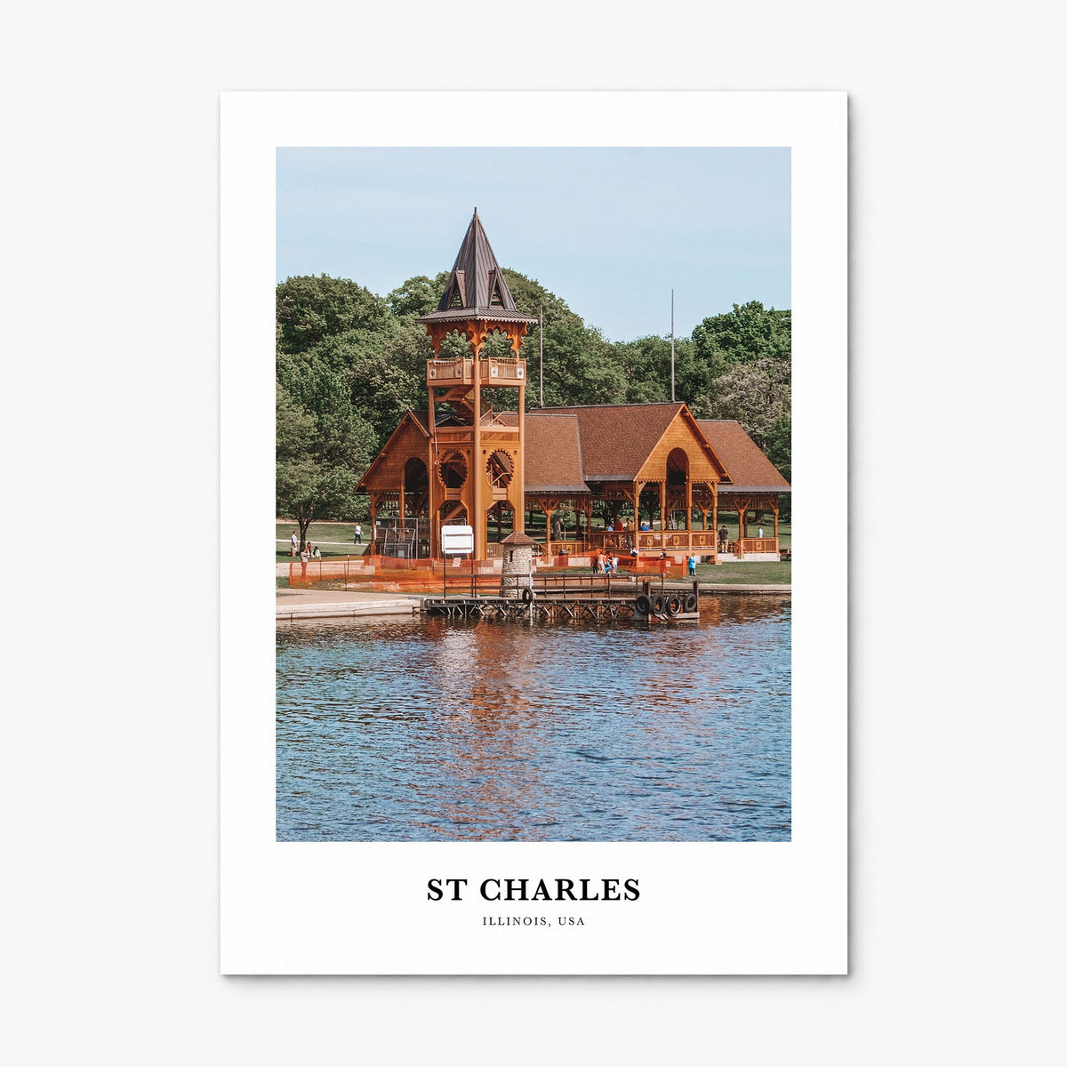 St. Charles, Illinois Classic Poster, print only (unframed)