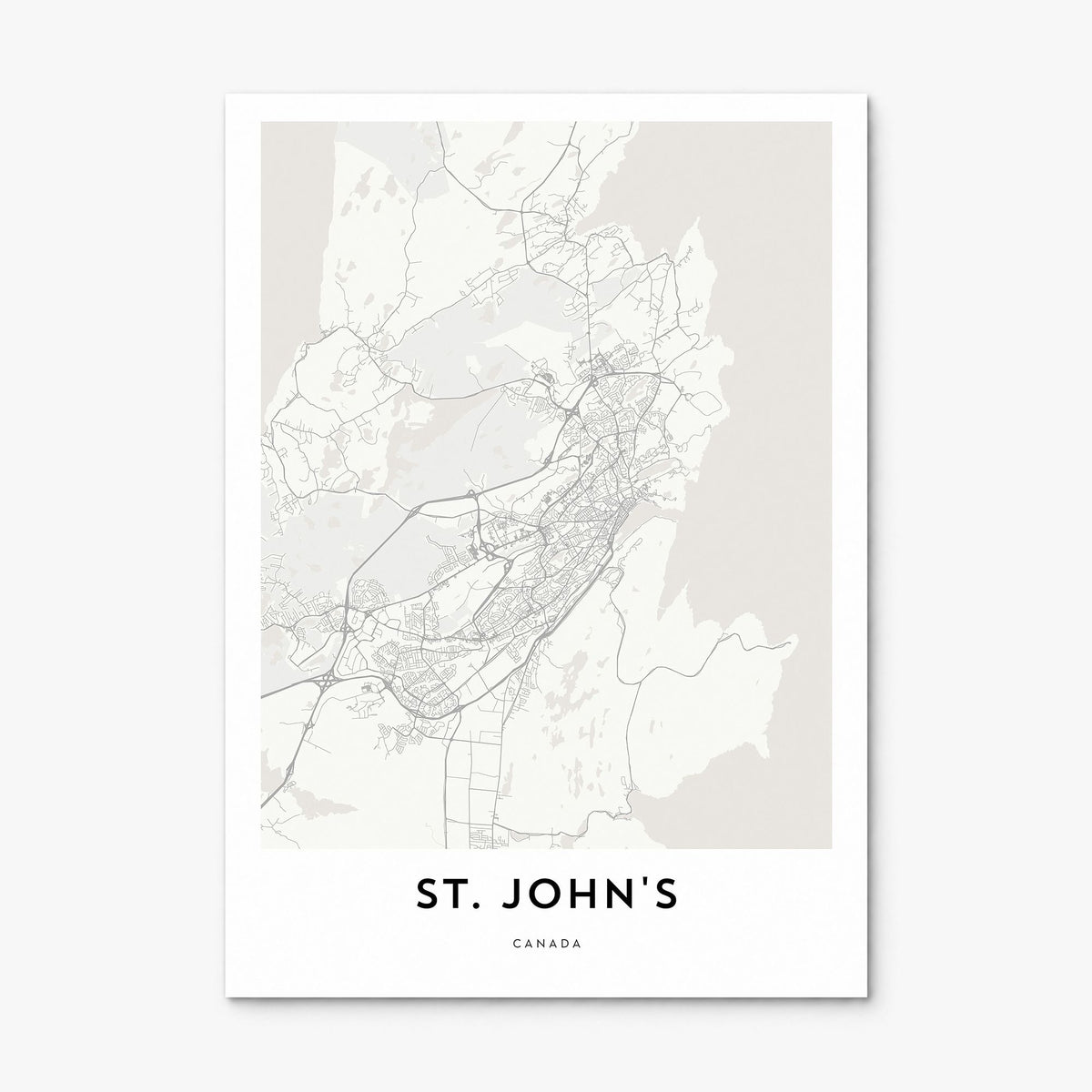 St. John's Map Poster, print only (unframed)
