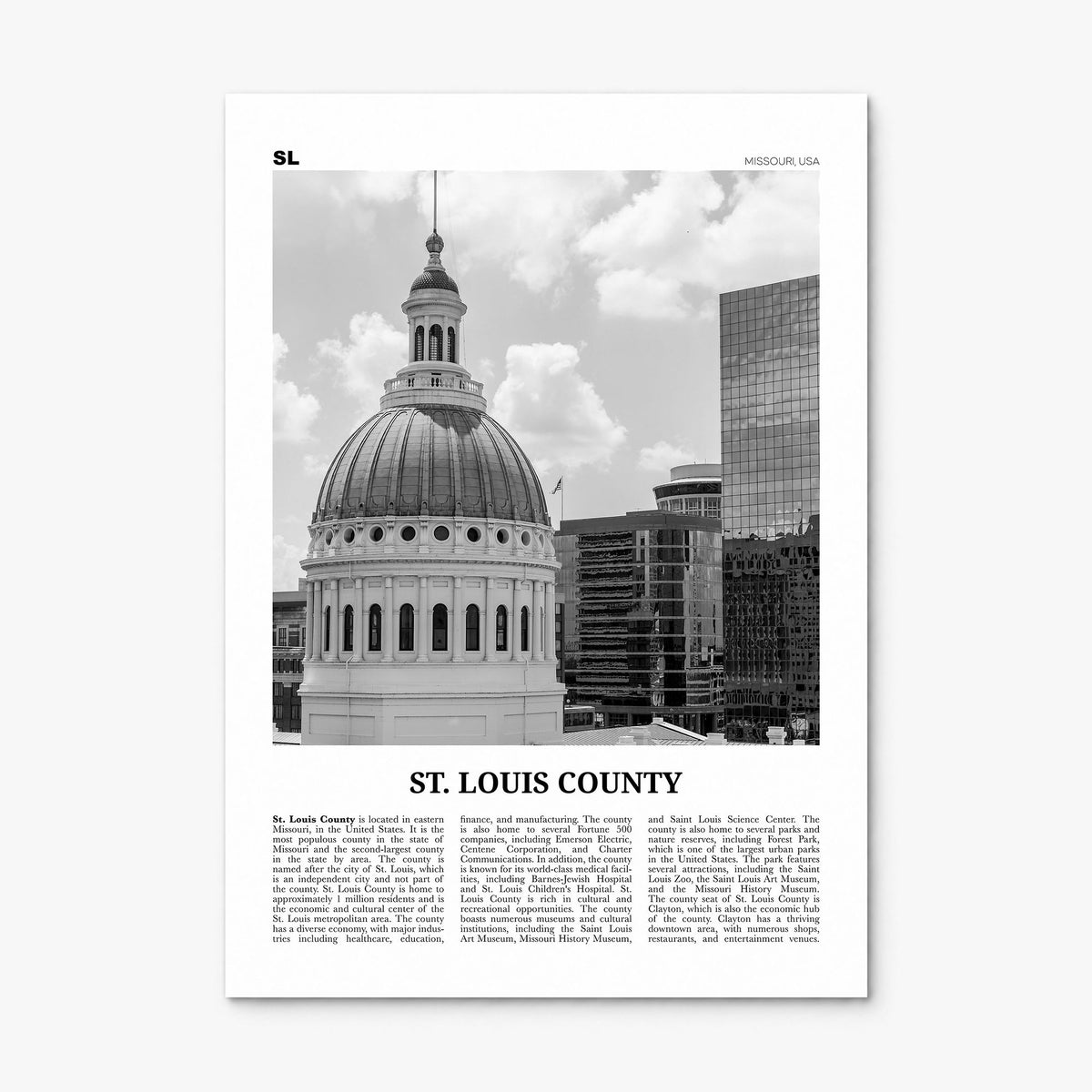 St. Louis County Newspaper Poster, print only (unframed)