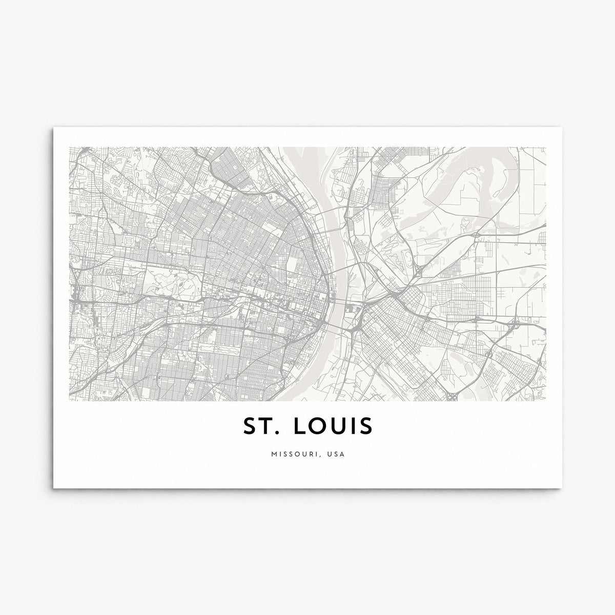 St. Louis Map Poster, print only (unframed)