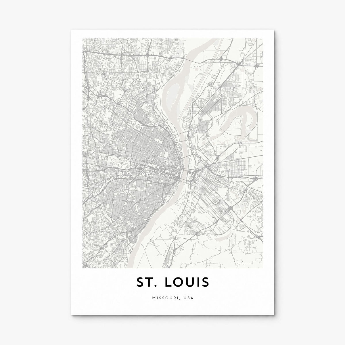 St. Louis Map Poster, print only (unframed)