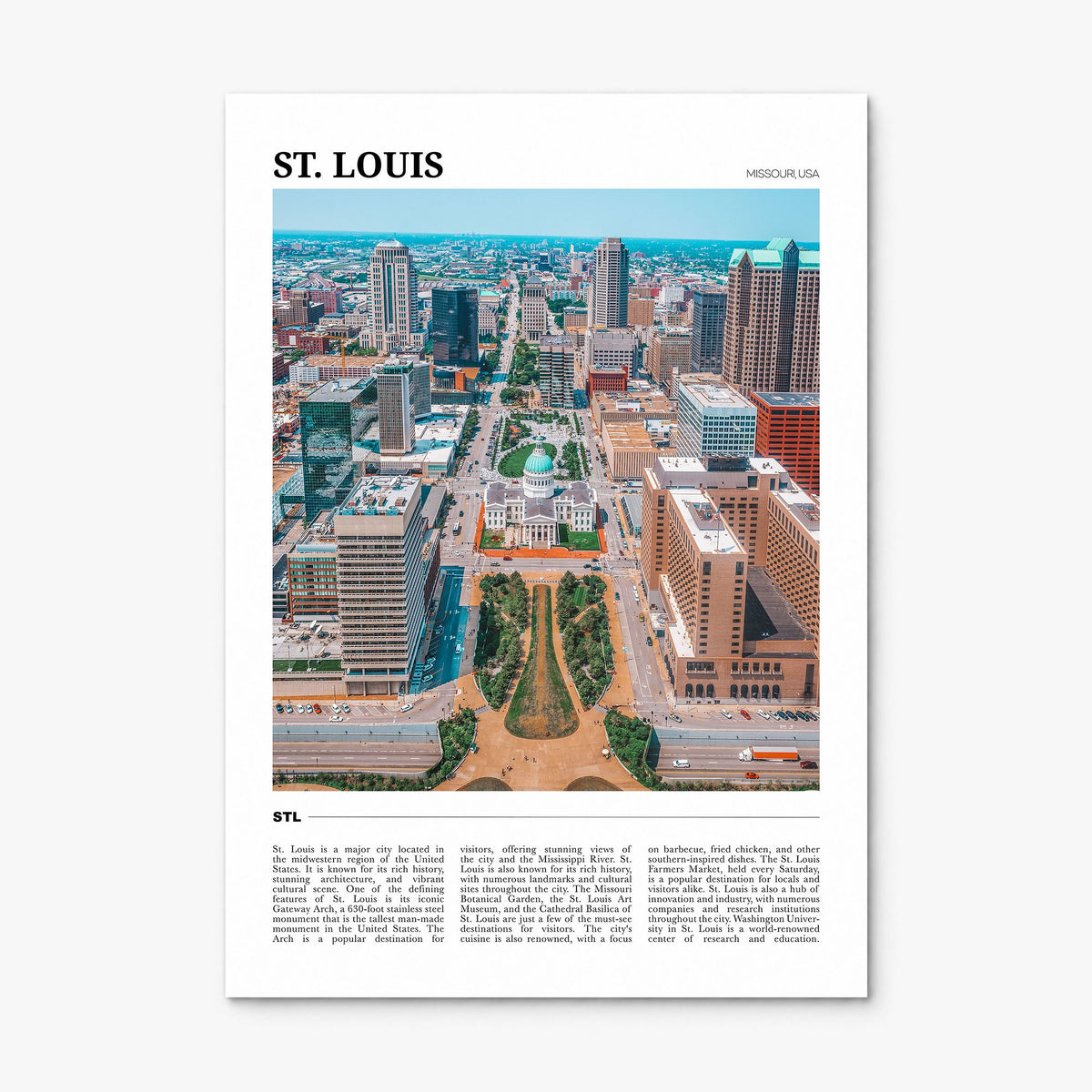 St. Louis Travel Poster, print only (unframed)