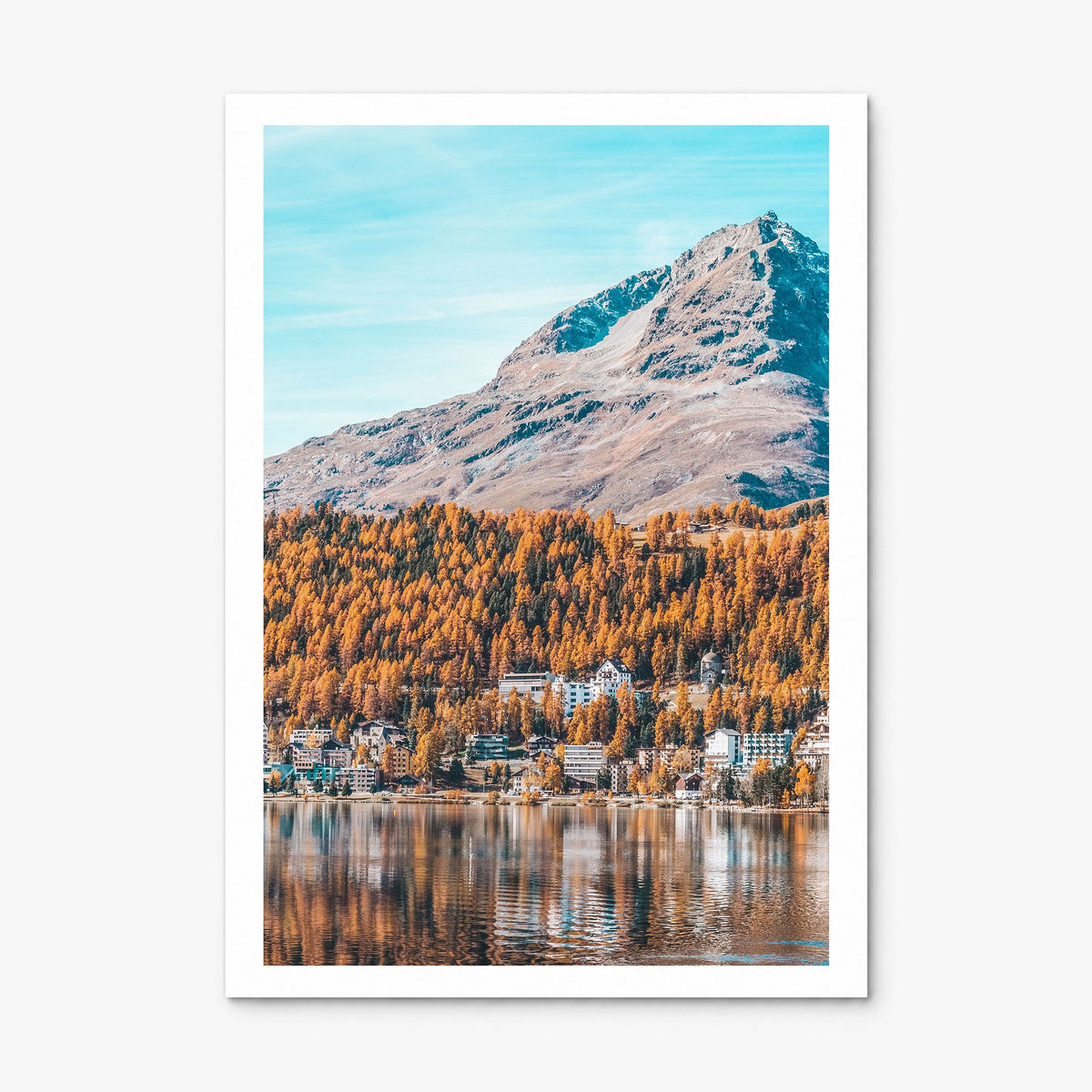 St. Moritz Photo Poster, print only (unframed), white border