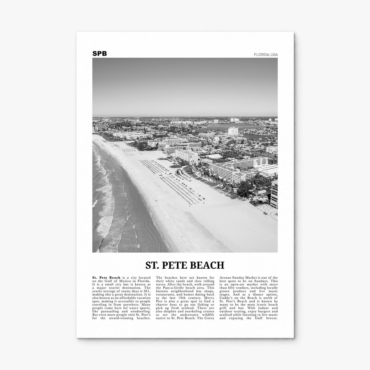 St. Pete Beach Newspaper No 1 Poster, print only (unframed)
