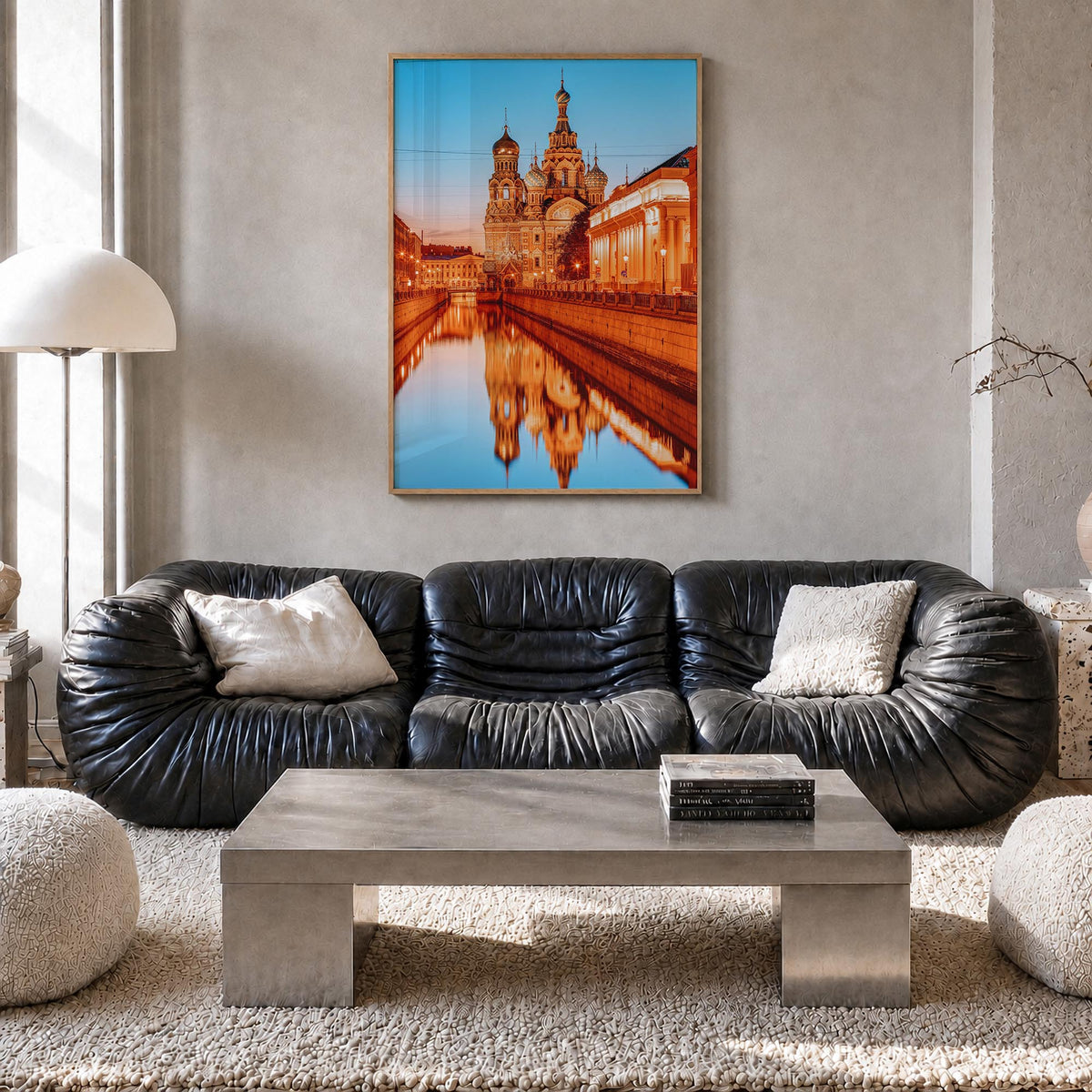 St. Petersburg, Russia no. 3 colorful photo poster of Russia – vertical wall art in natural wood frame, hanging on wall