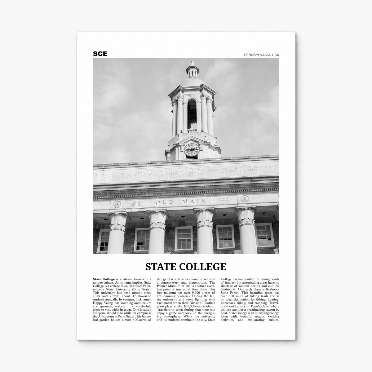 State College Newspaper Poster, print only (unframed)