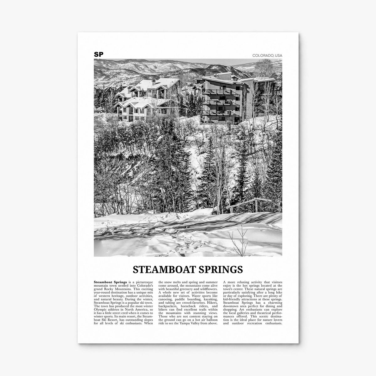 Steamboat Springs Newspaper No 2 Poster, print only (unframed)