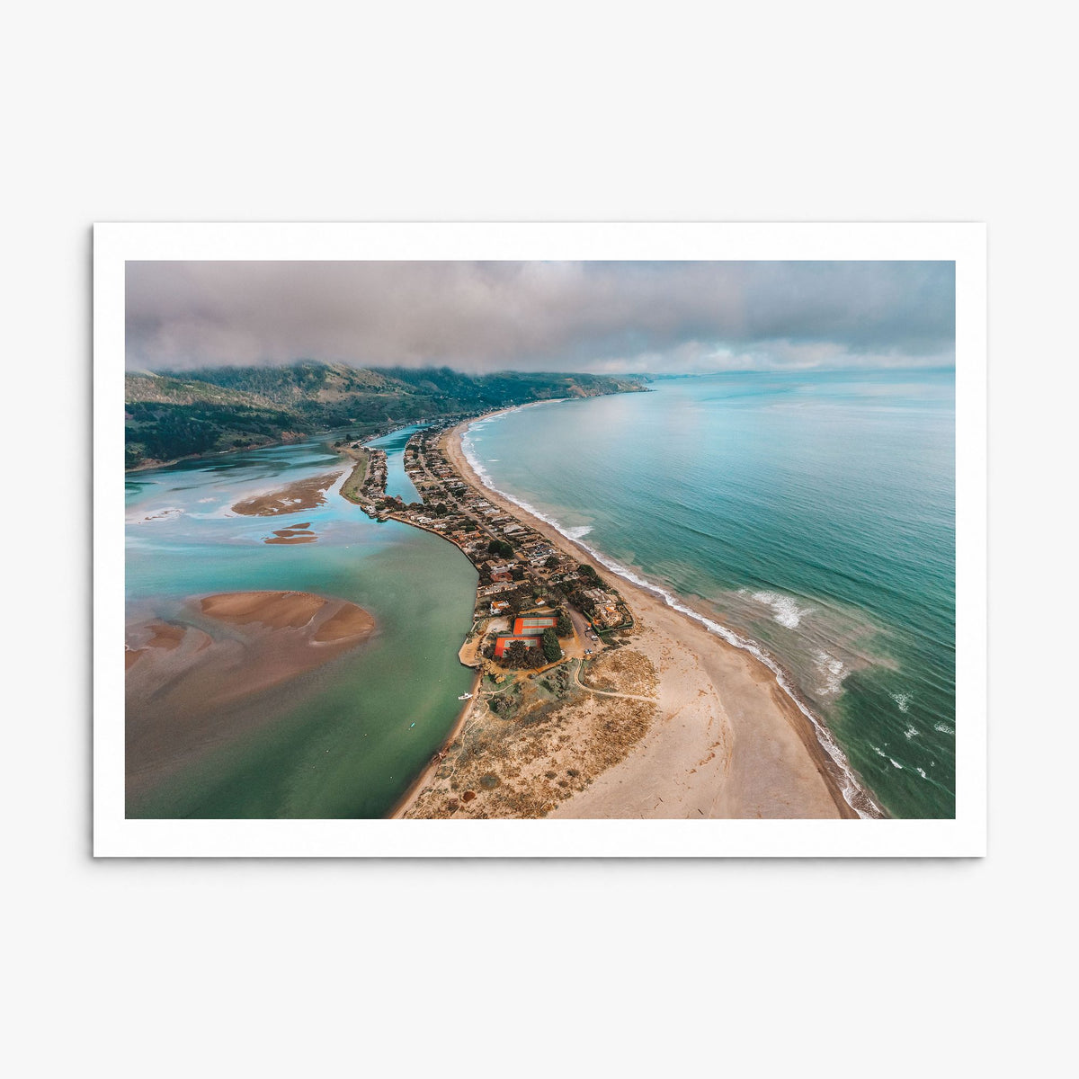 Stinson Beach Photo Poster, print only (unframed), white border