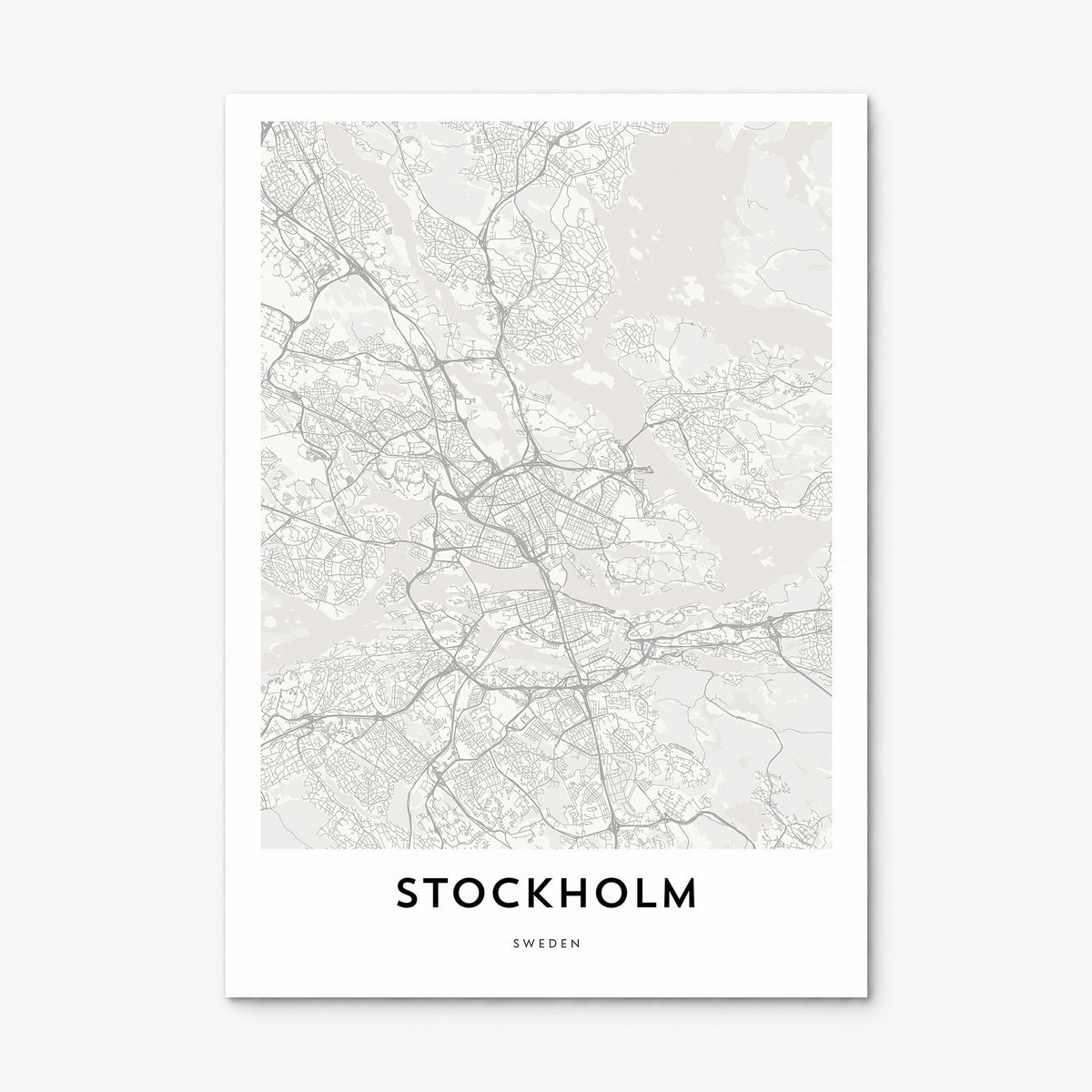 Stockholm Map Poster, print only (unframed)