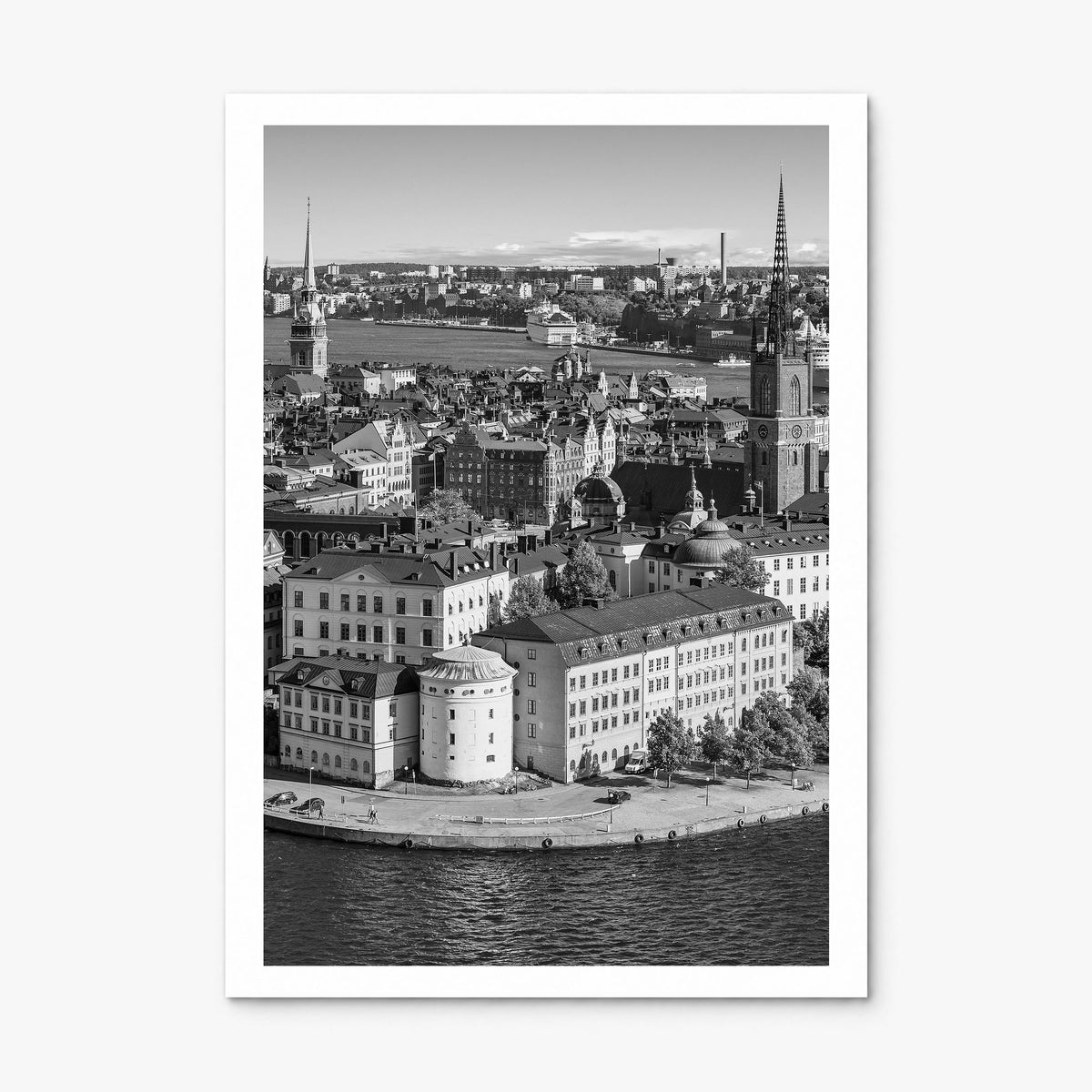 Stockholm Photo Poster, print only (unframed), white border