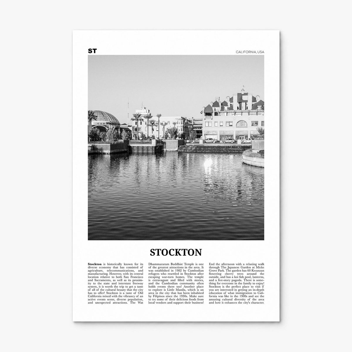 Stockton Newspaper Poster, print only (unframed)