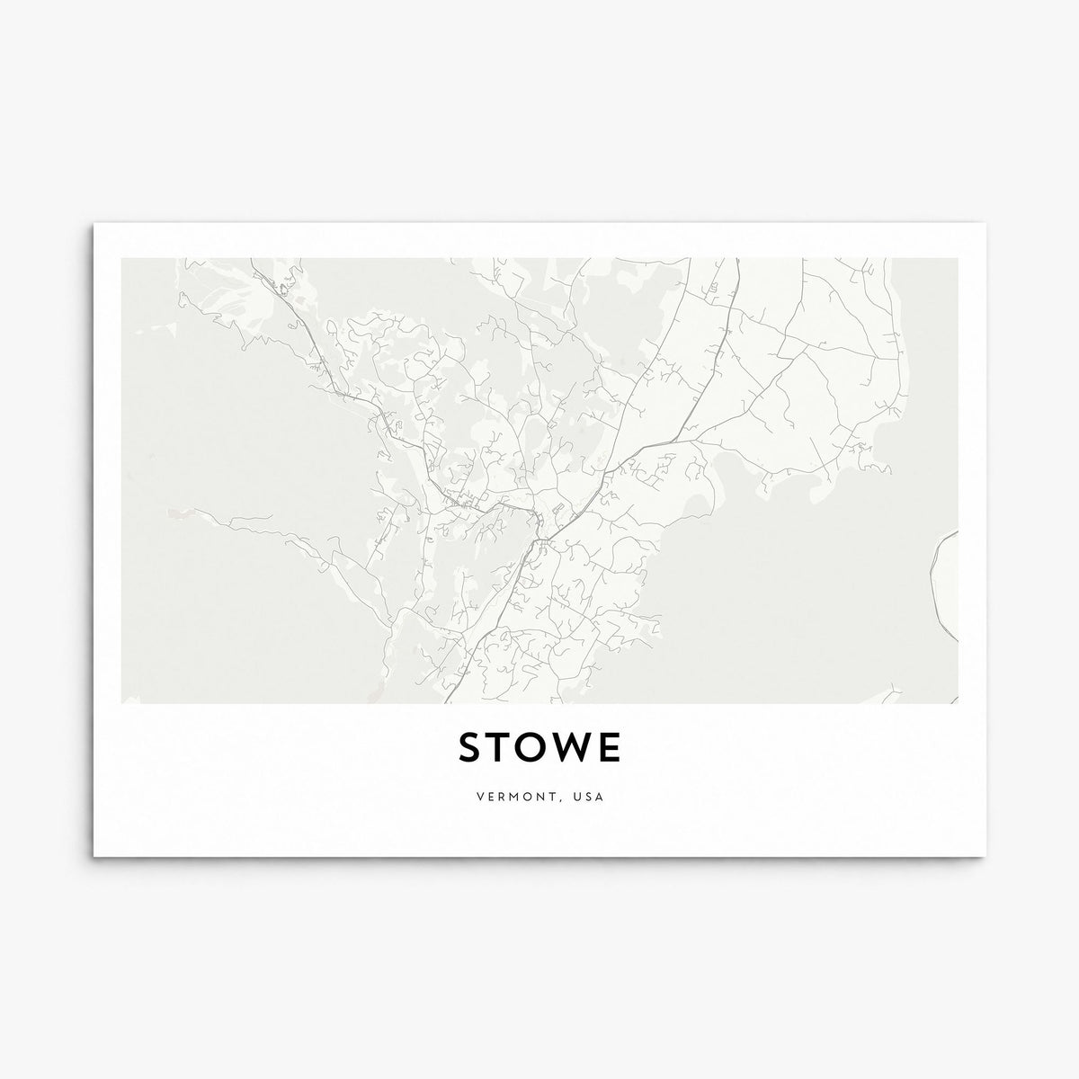 Stowe Map Poster, print only (unframed)