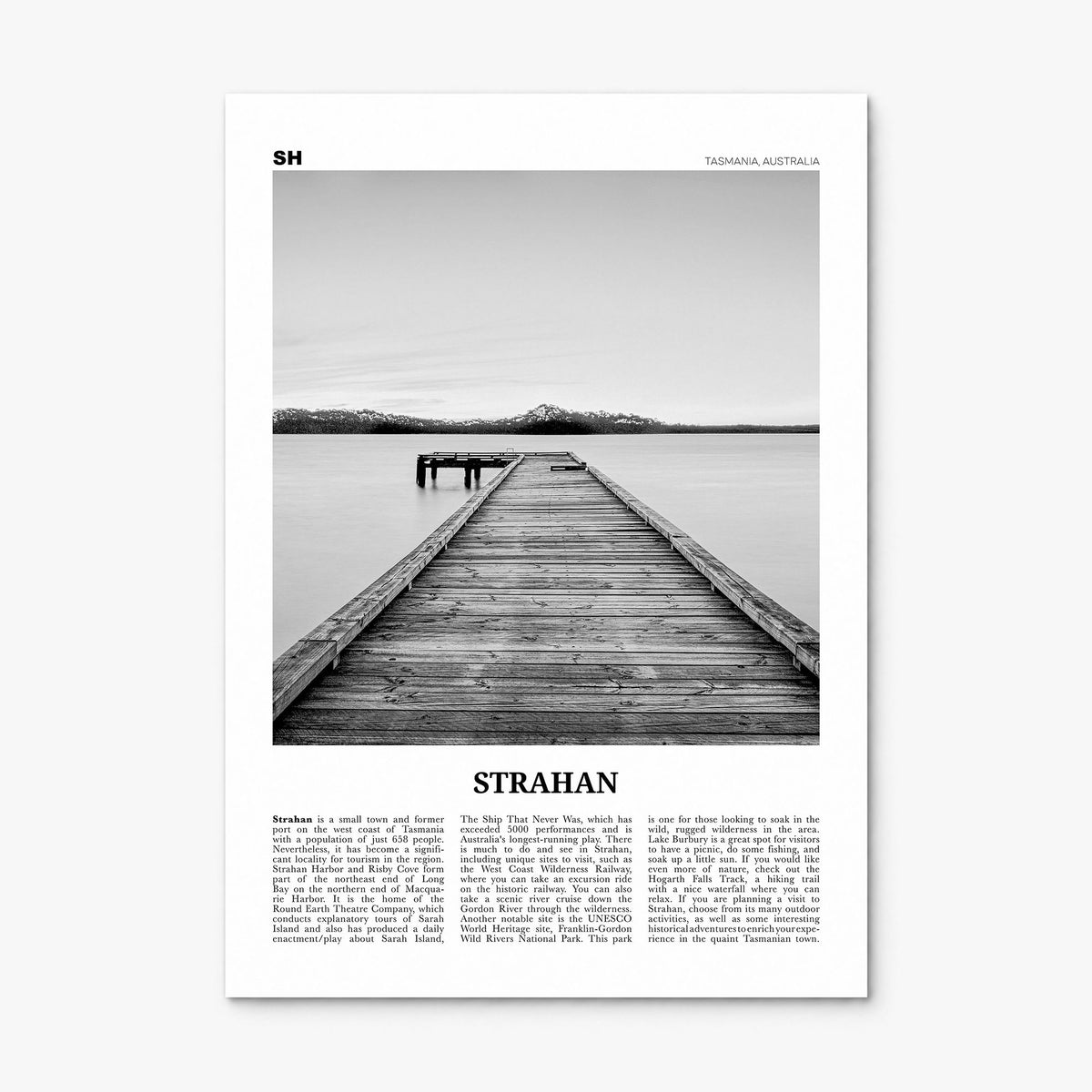 Strahan Newspaper Poster, print only (unframed)