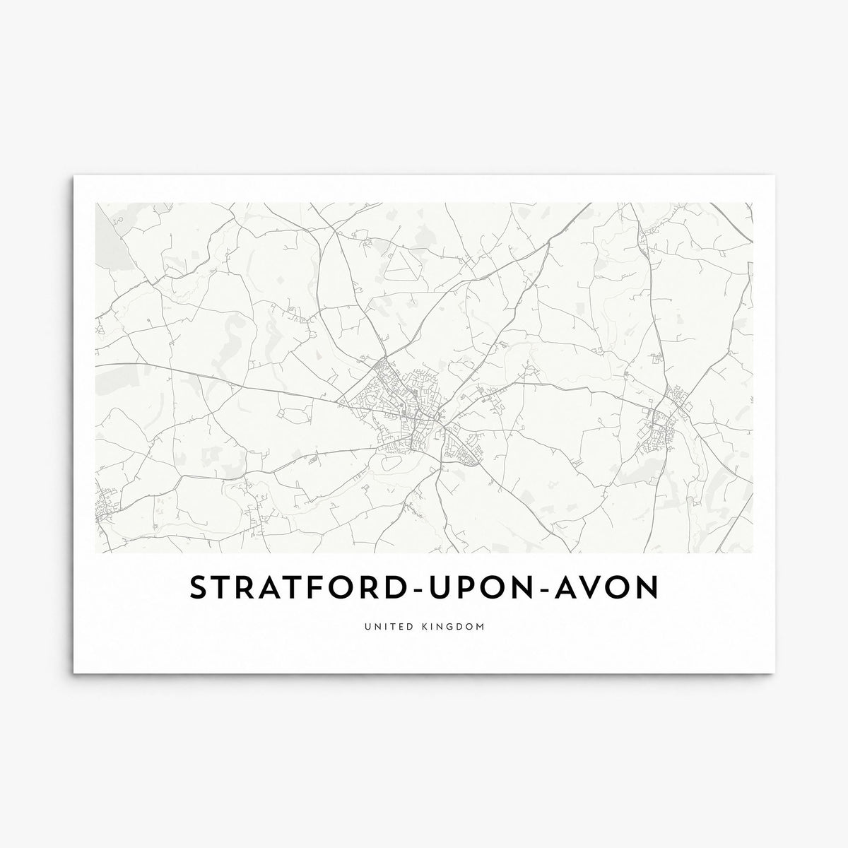 Stratford-upon-Avon Map Poster, print only (unframed)