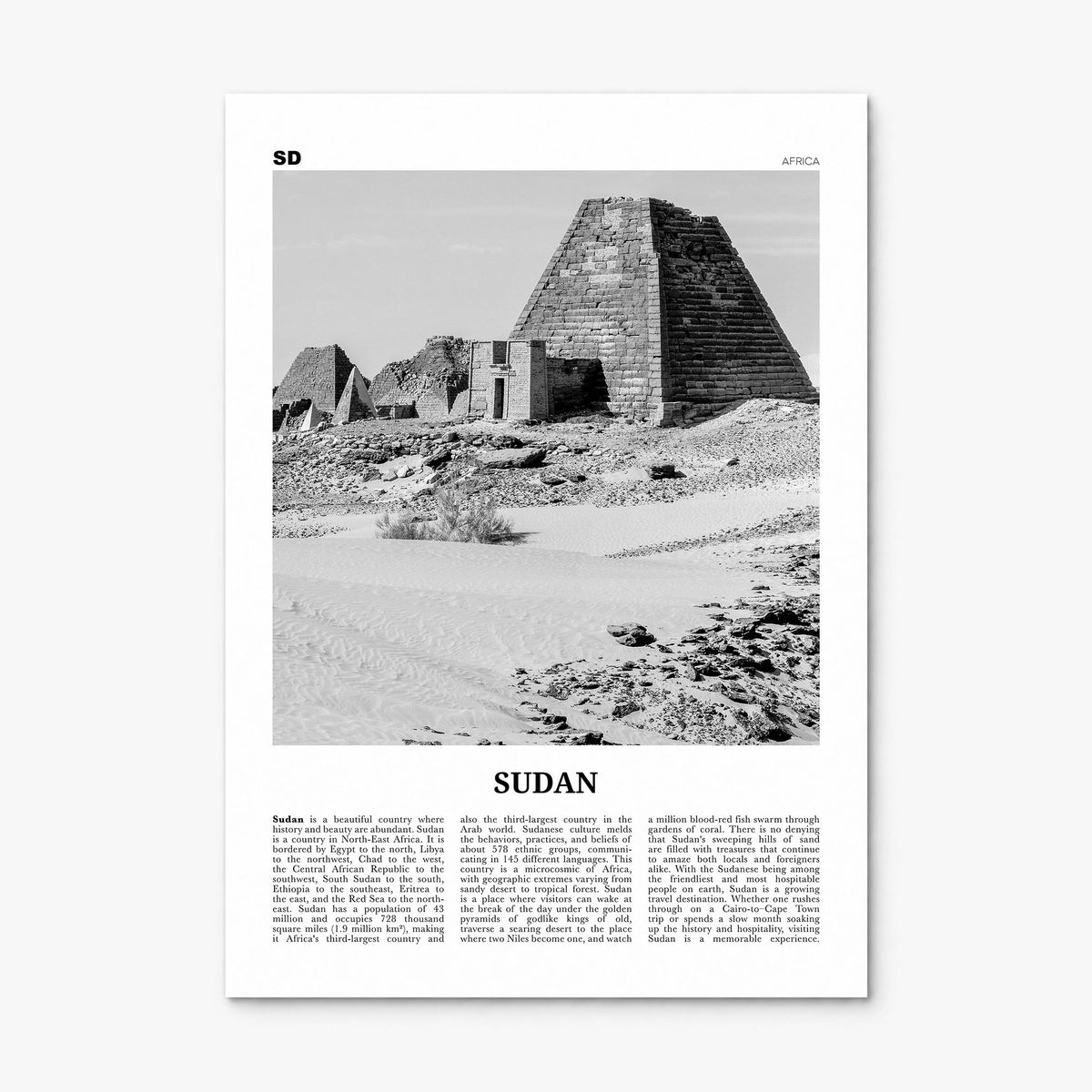 Sudan Newspaper Poster, print only (unframed)