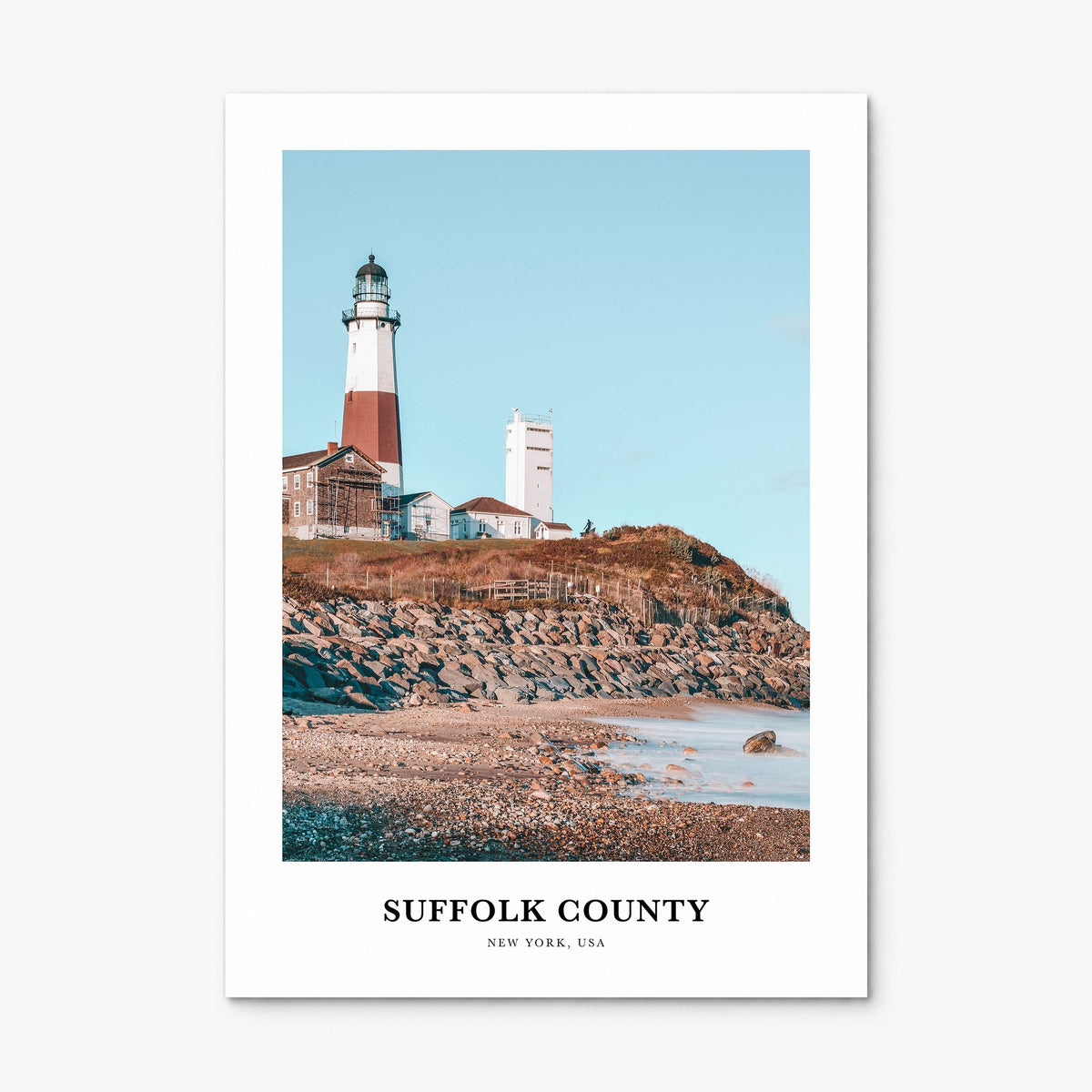Suffolk County, New York Classic Poster, print only (unframed)