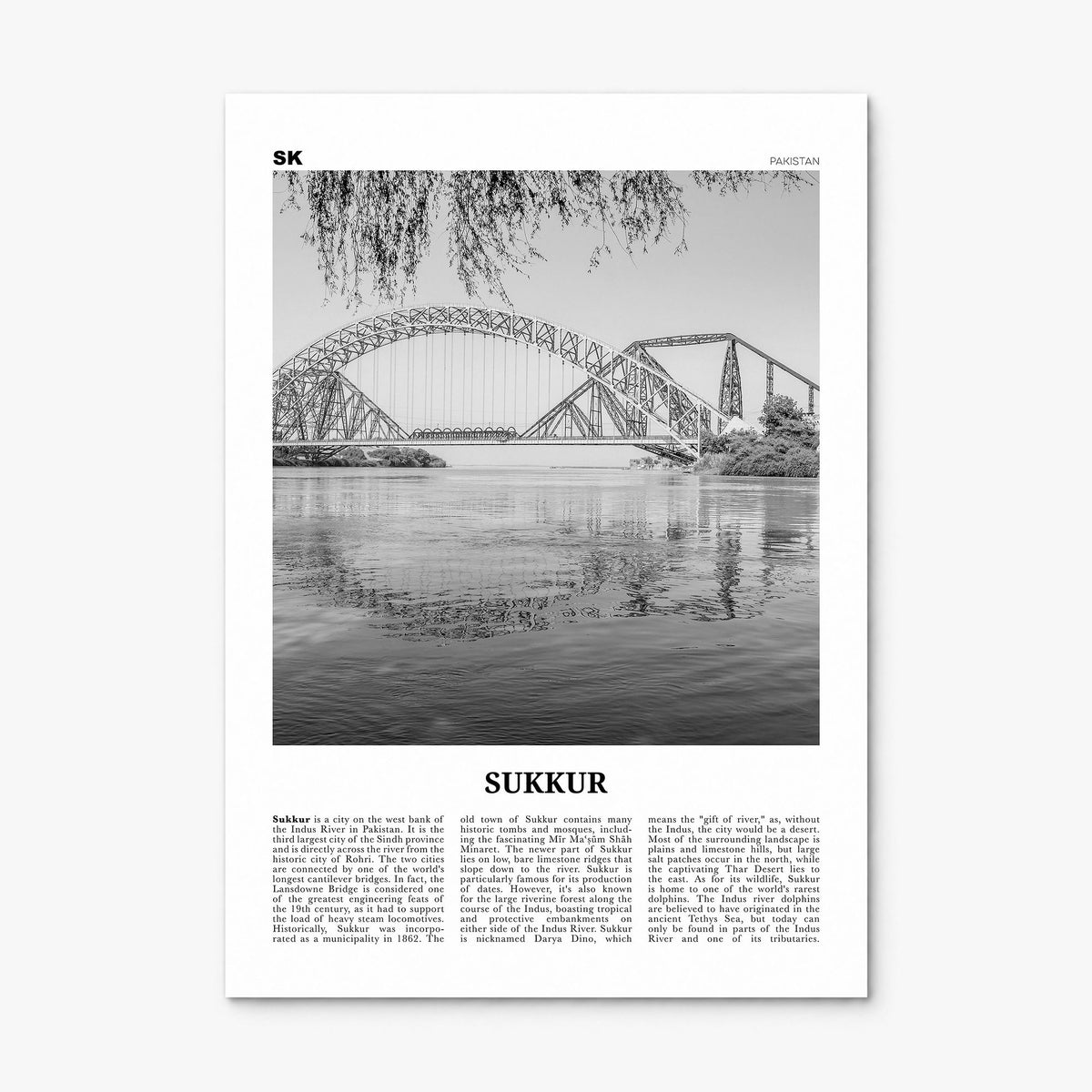 Sukkur Newspaper Poster, print only (unframed)