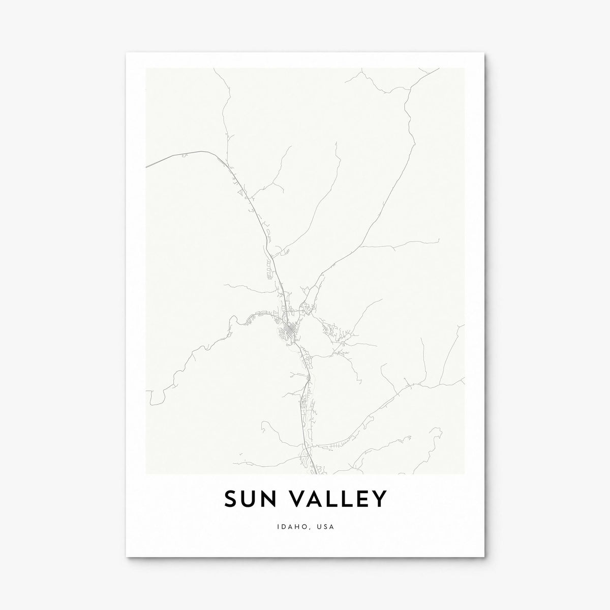 Sun Valley Map Poster, print only (unframed)