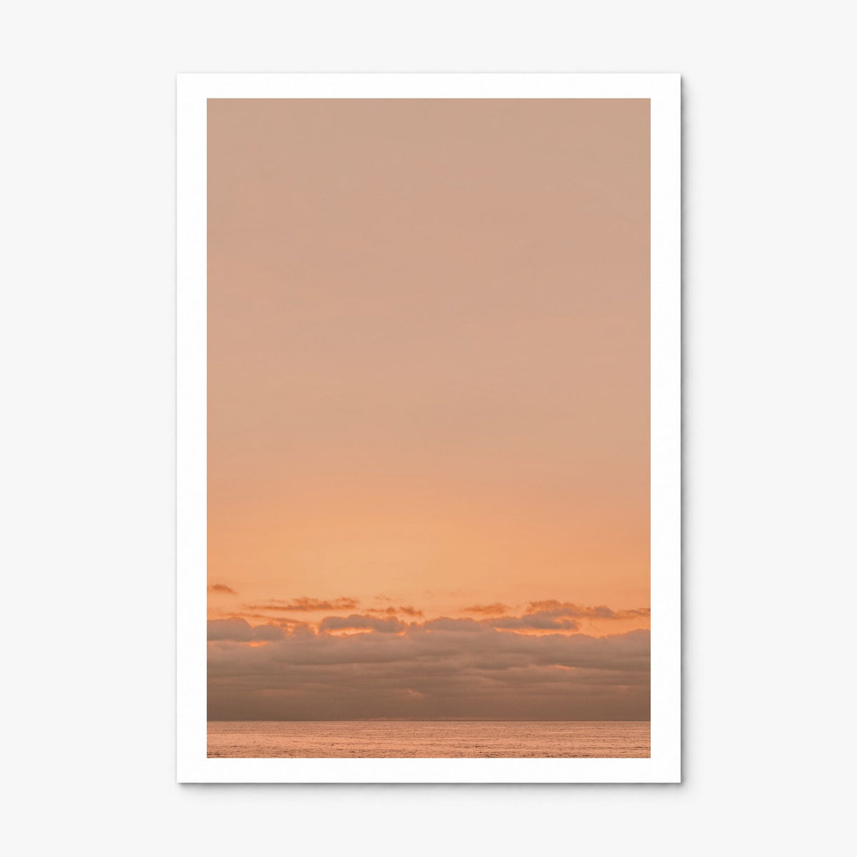 Sunset Ocean Photo No 1 Poster, print only (unframed), white border