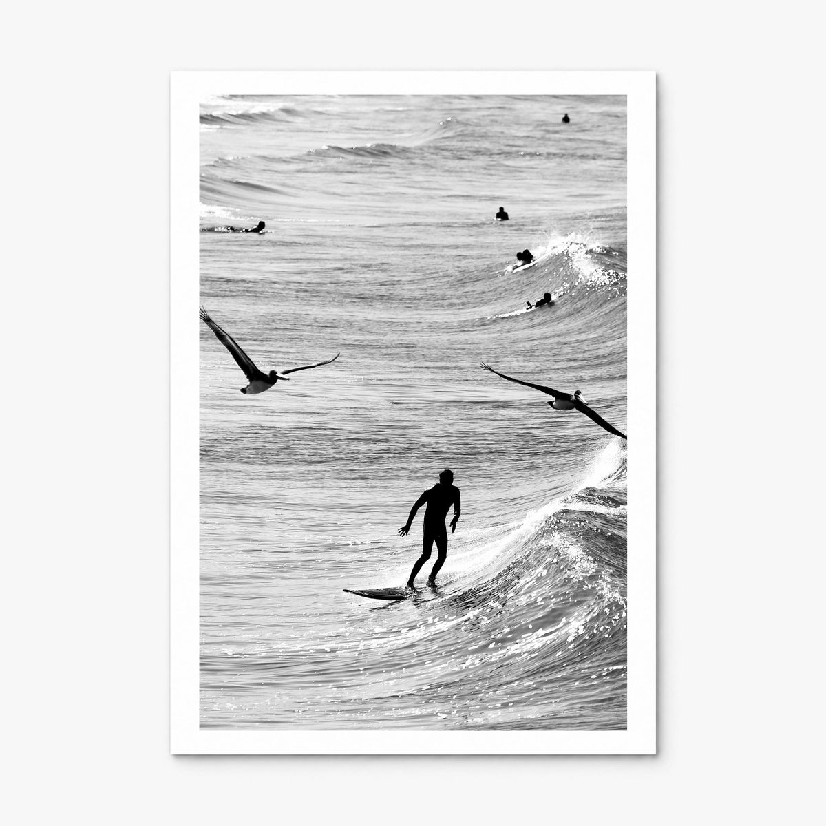 Surfing Photo No 1 Poster, print only (unframed), white border