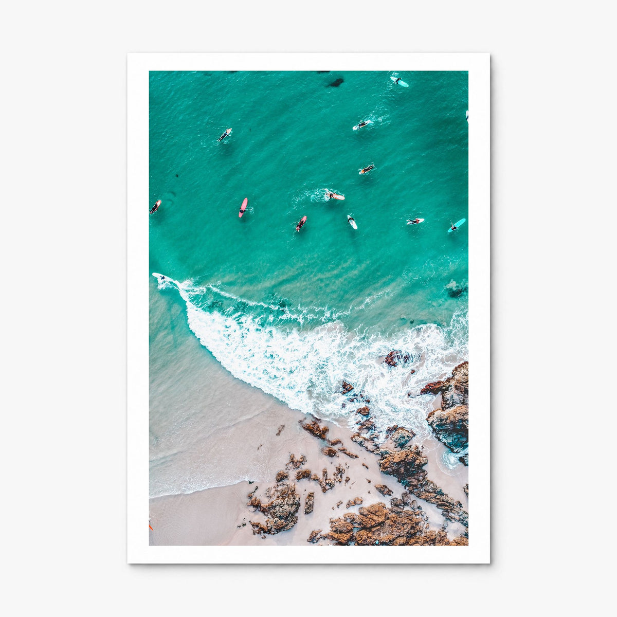 Surfing Photo No 2 Poster, print only (unframed), white border