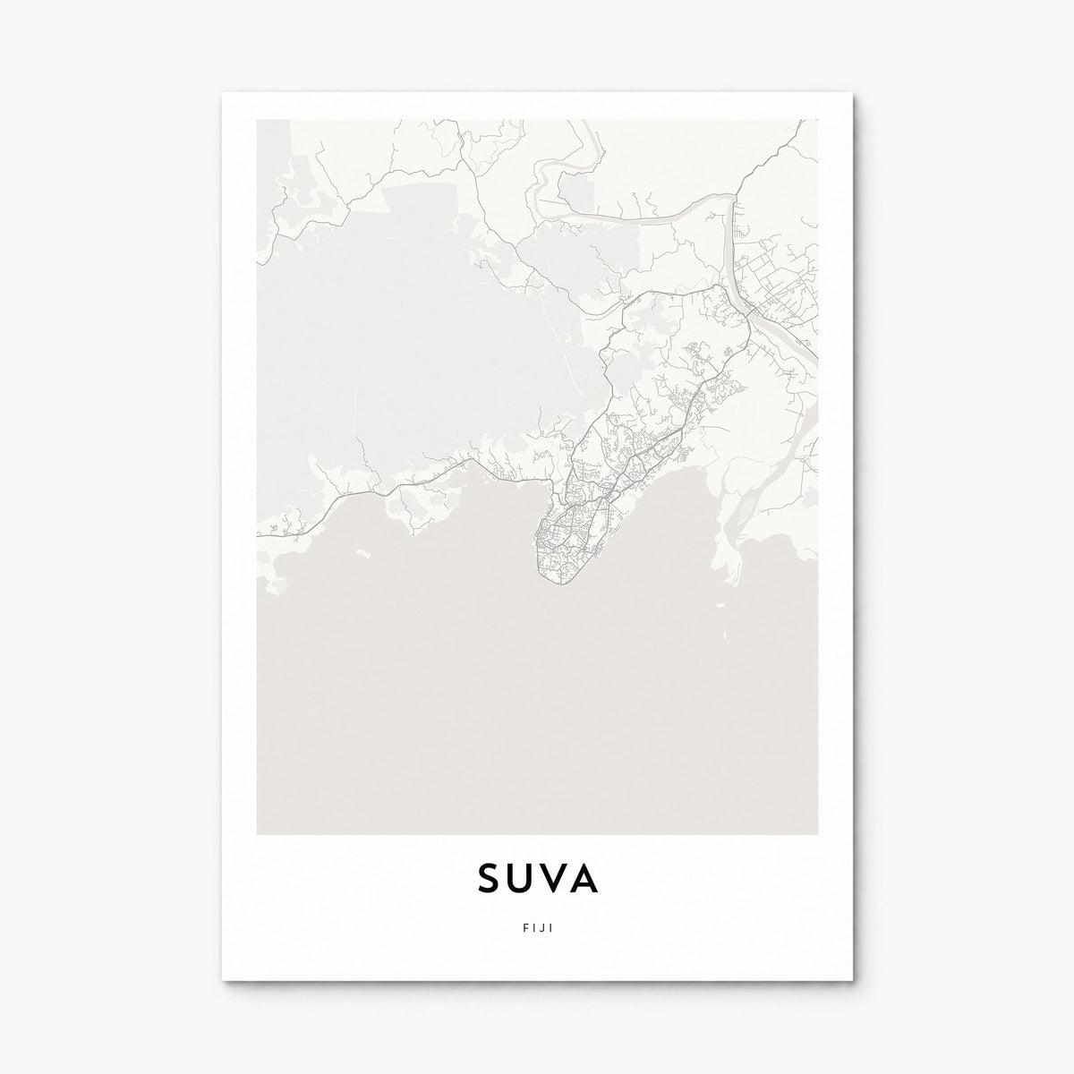 Suva Map Poster, print only (unframed)