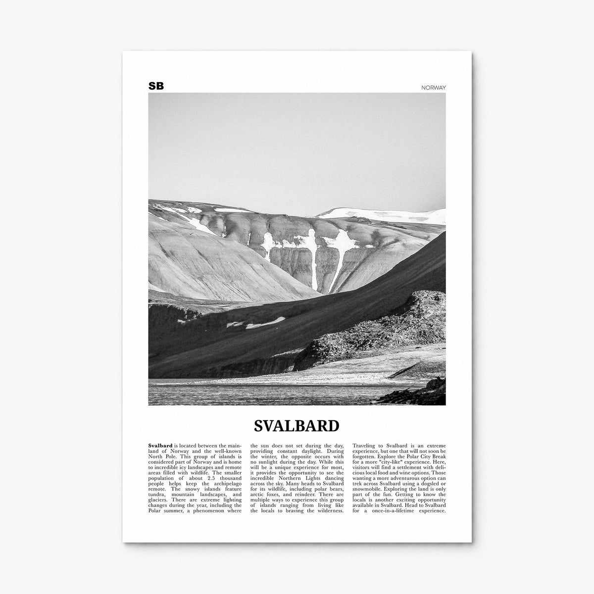 Svalbard Newspaper Poster, print only (unframed)