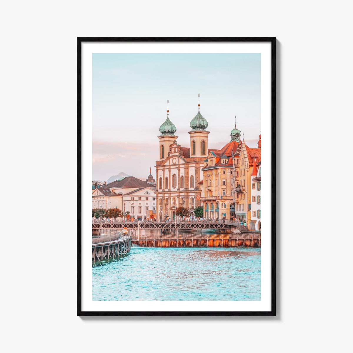 Switzerland no. 2 colorful photo poster of Europe – vertical wall art, unframed print shown in interior mockup