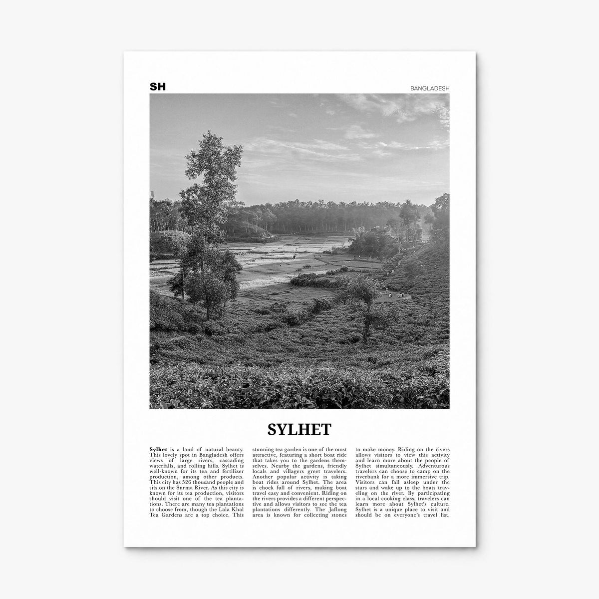 Sylhet Newspaper Poster, print only (unframed)