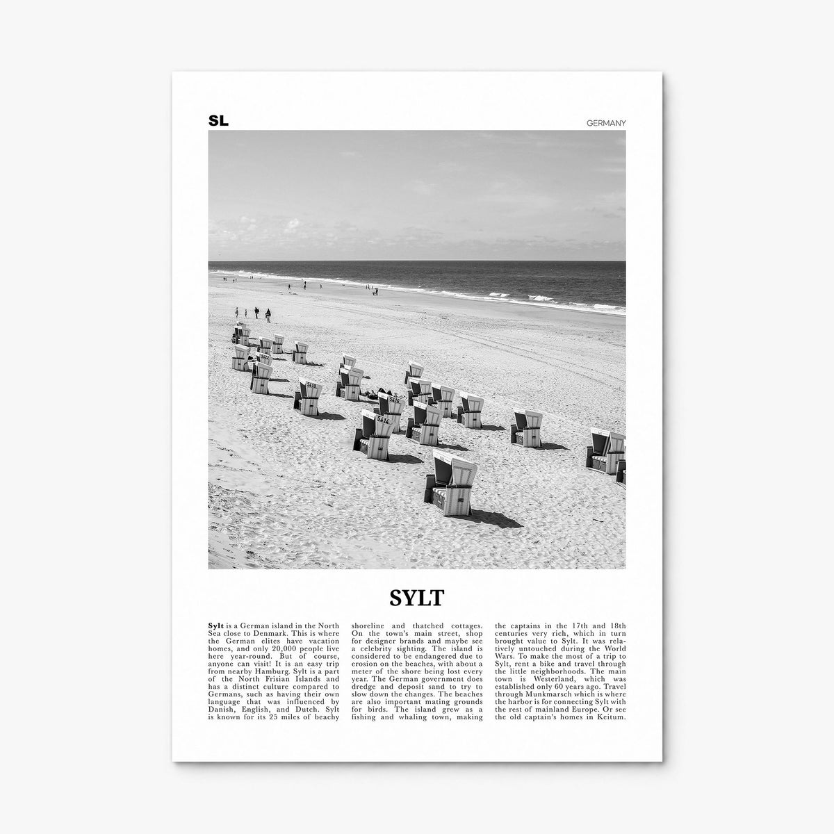 Sylt Newspaper Poster, print only (unframed)