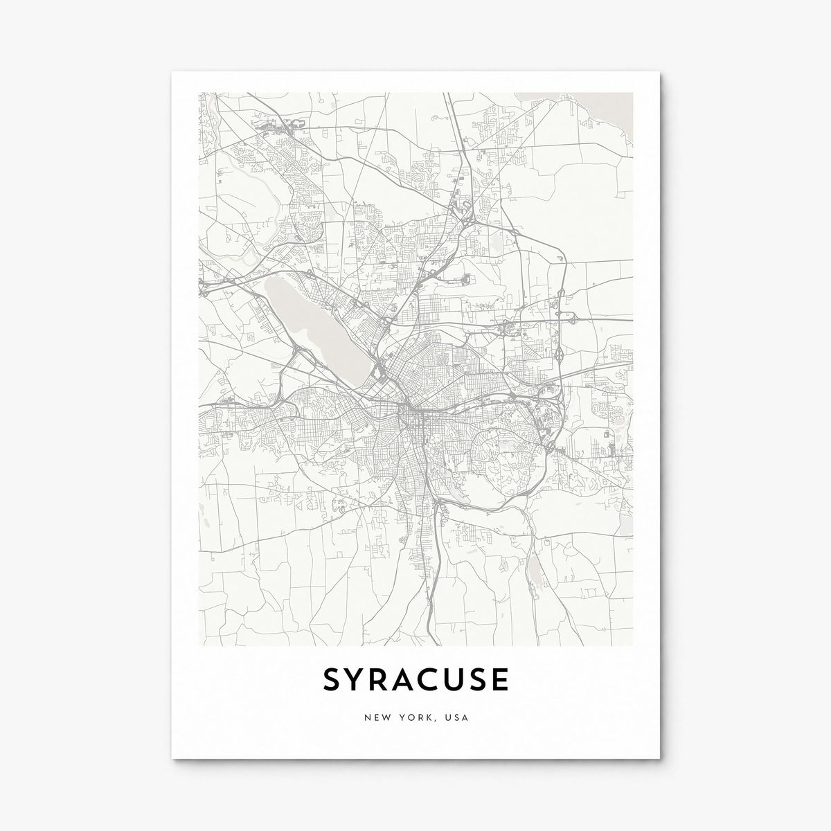 Syracuse, New York Map Poster, print only (unframed)