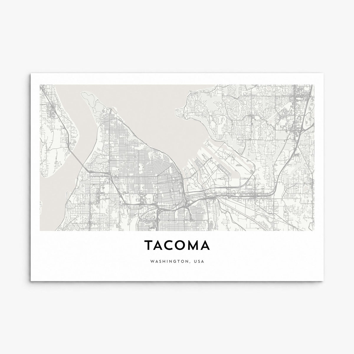 Tacoma Map Poster, print only (unframed)