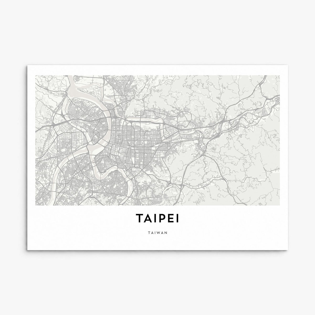 Taipei Map Poster, print only (unframed)