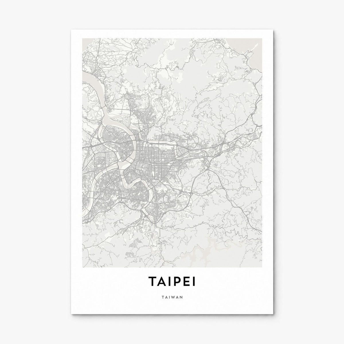 Taipei Map Poster, print only (unframed)