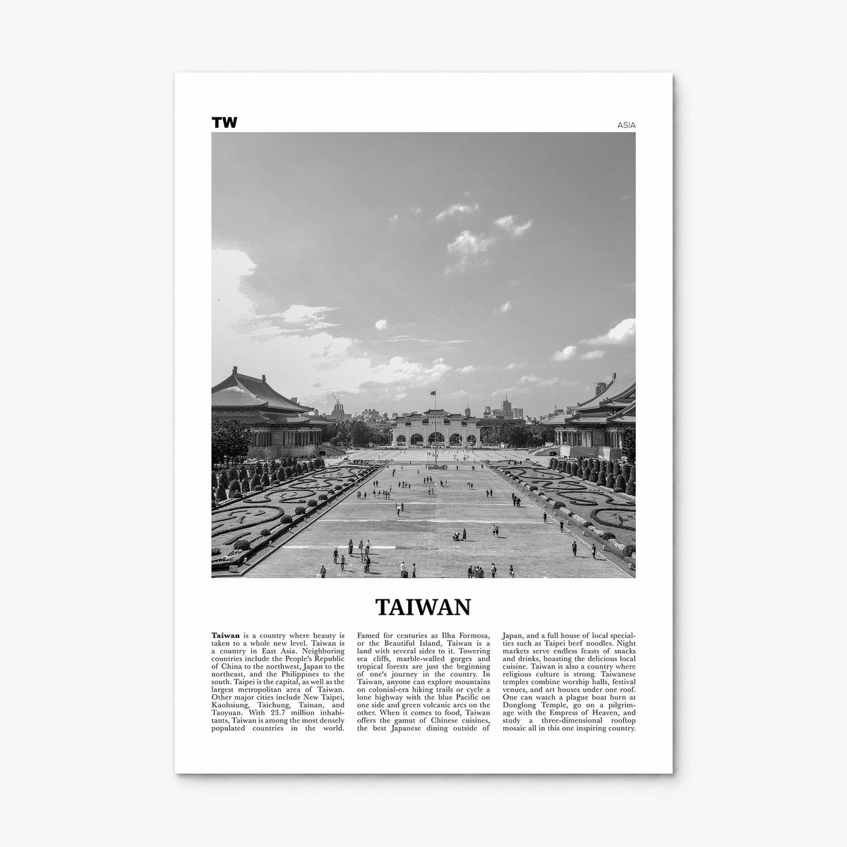 Taiwan Newspaper Poster, print only (unframed)