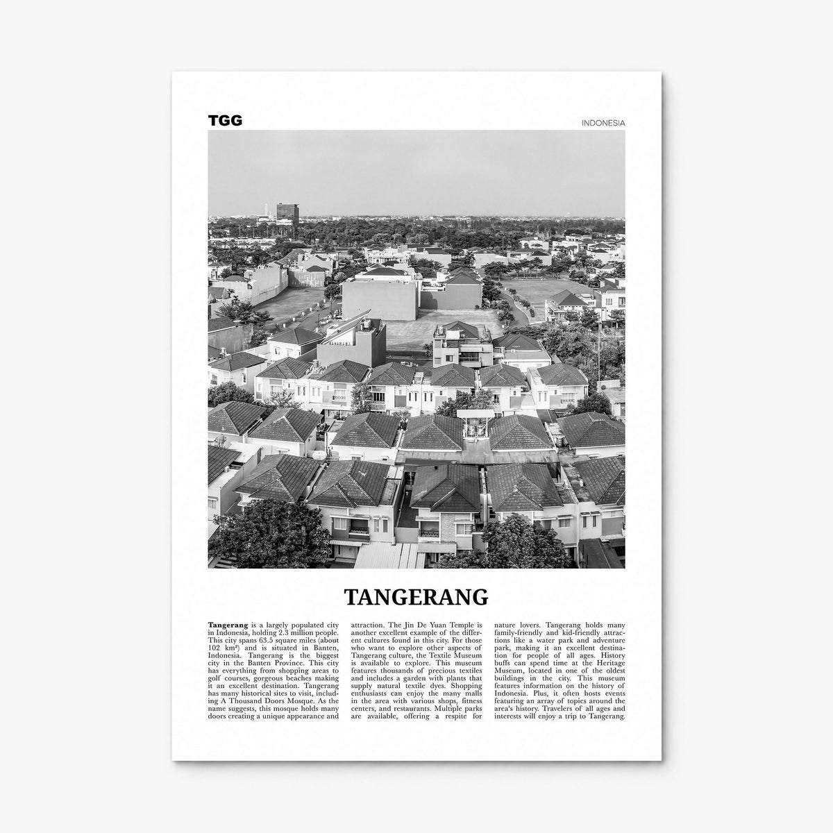 Tangerang Newspaper Poster, print only (unframed)