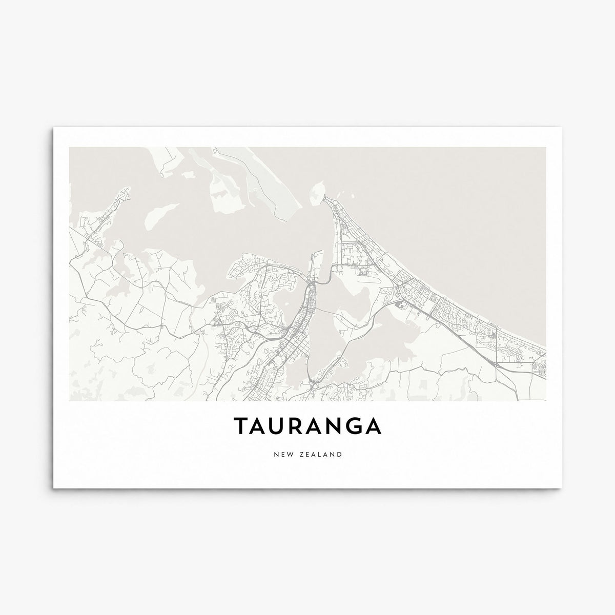Tauranga Map Poster, print only (unframed)