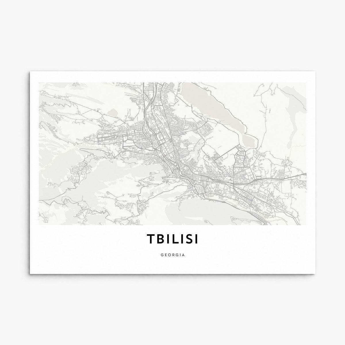 Tbilisi Map Poster, print only (unframed)