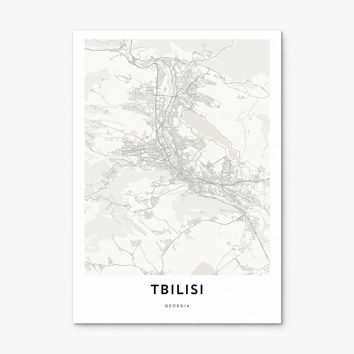 Tbilisi Map Poster, print only (unframed)