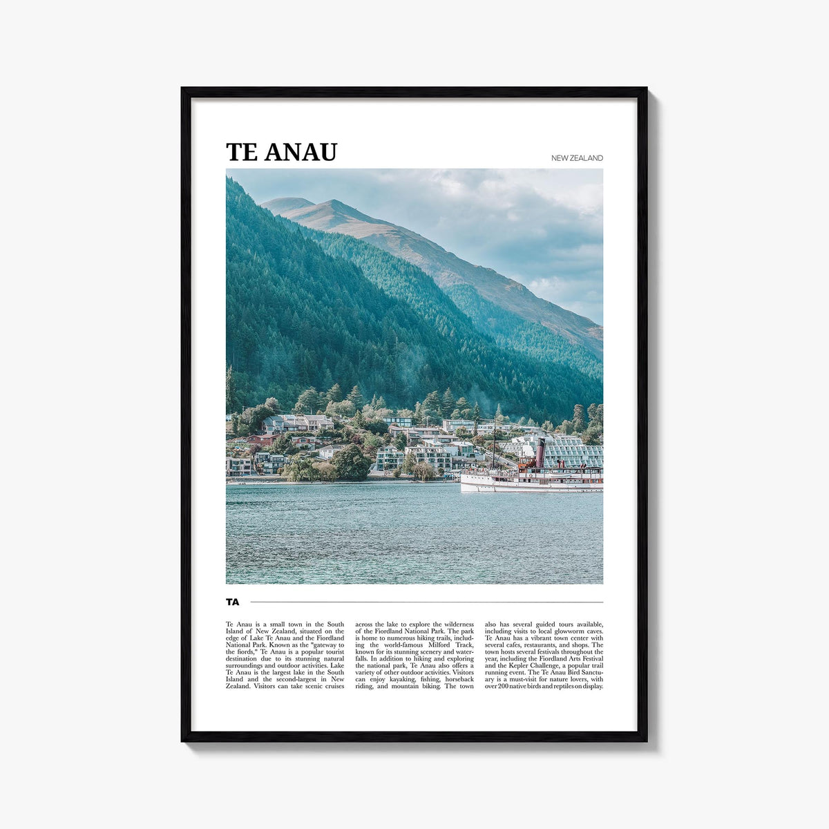 Te Anau Travel Poster