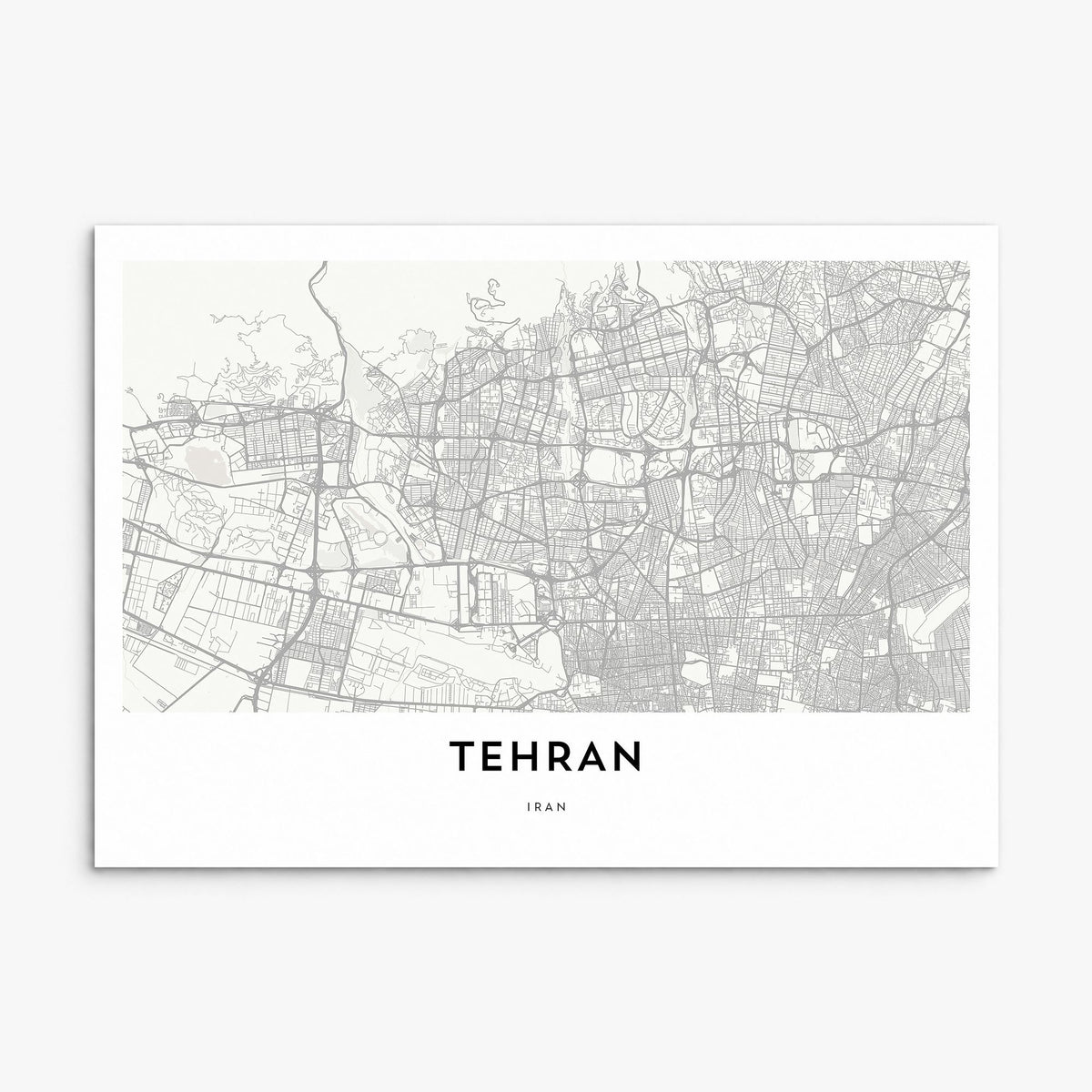 Tehran Map Poster, print only (unframed)